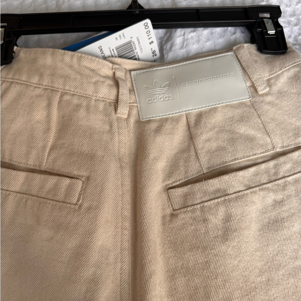 Adidas 3 stripe wide leg jeans NWT - Picture 5 of 5